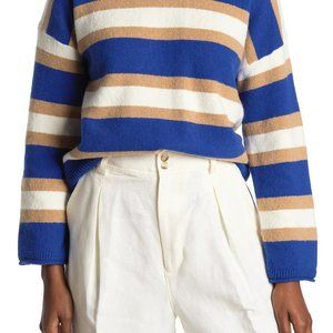 Belmore Striped Pullover Crop Sweater